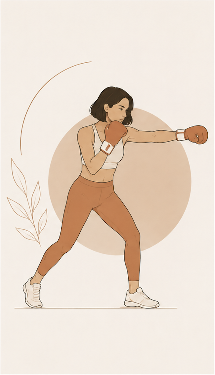 Cardio boxing class
